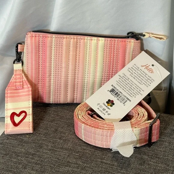 Lug 3 pc love bundle love stripe pink NWT - Picture 1 of 1